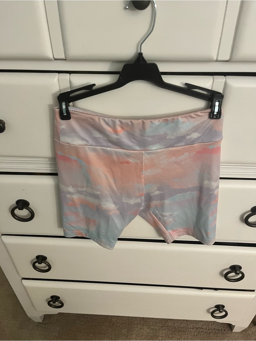 Converse Girls Pastel Tie-Dye Bike Shorts in Pink, Lavender & Blue